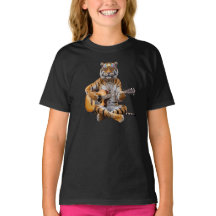 Funny Tiger Rock Star Kids' T-Shirt