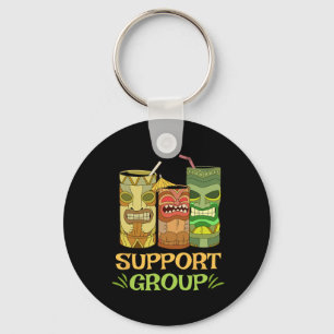 Funny Tiki R Support Group Gift Hawaiian Island Va Key Ring