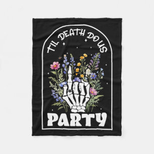 Funny Til' Death Do Us Bachelorette Party Bridesma Fleece Blanket