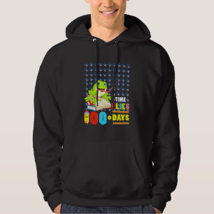 Funny Time Flies 100 Days Frog Lovers 100th Day Of Hoodie