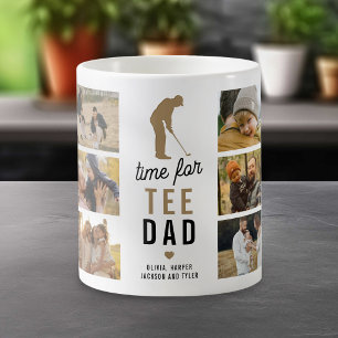 Funny Time For Tee Photo Collage Golfer Coffee Mug