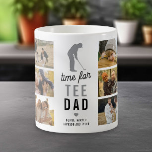 Funny Time For Tee Photo Collage Golfer Coffee Mug