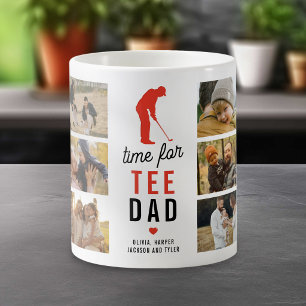 Funny Time For Tee Photo Collage Golfer Coffee Mug