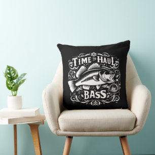 Funny Time to Haul Bass Fishing Boat Cushion