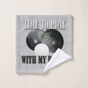 Funny Time To Play Lawn Bowls, Wash Cloth