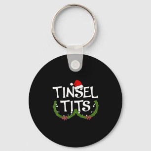 Funny Tinsel Matching Jingle Christmas Couples  Key Ring
