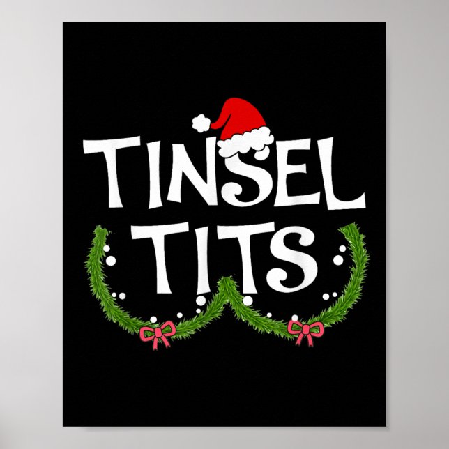 Funny Tinsel Matching Jingle Christmas Couples  Poster (Front)