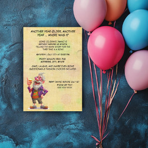 Funny Tipsy Birthday-Drunken Speech  Invitation