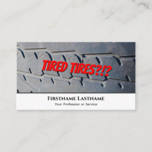 Funny tire fitter and wheel expert tuning business card