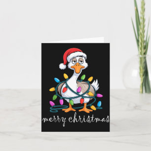 Funny Tired Goose Christmas Lights Silly Holiday F Card
