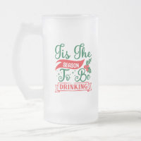 funny Tis Season drinking Christmas