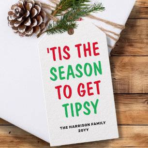 Funny tis the season Christmas Gift Tags
