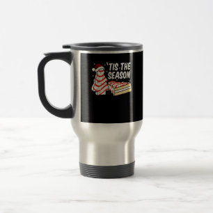 Funny Tis The Season Design Christmas Tree Debbie Travel Mug