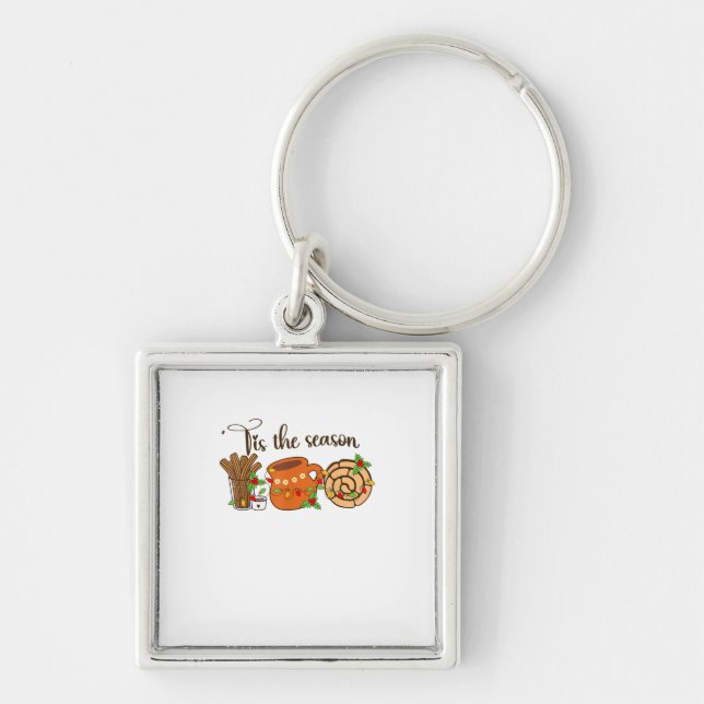 Funny Tis The Season Mexican Christmas Latino Cute Key Ring (Front)