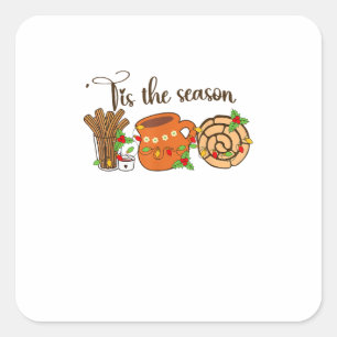 Funny Tis The Season Mexican Christmas Latino Cute Square Sticker