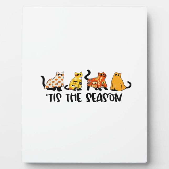 Funny Tis The Season Spooky Halloween Costume Plaque (Front)