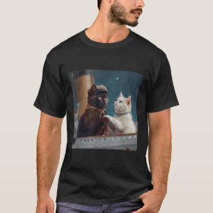 Funny Titanic Movie Cat Meme Rms Cruise Ship Men W T-Shirt