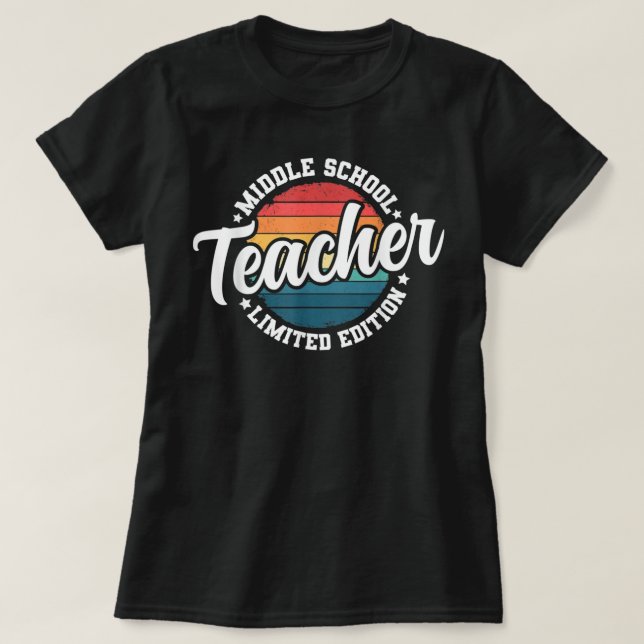 Funny Title Profession Middle School Teacher  T-Shirt (Design Front)
