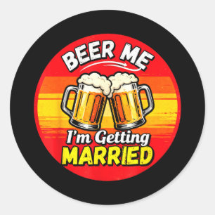 Funny to be groom bachelor party for men boys classic round sticker