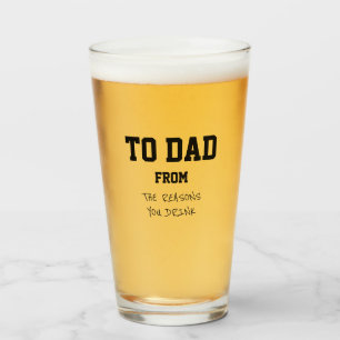 Funny To Dad From Son Daughter Gift  Glass