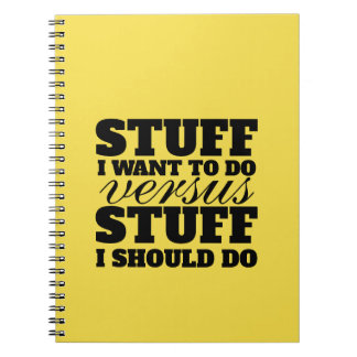 Funny To Do List Notebook Yellow