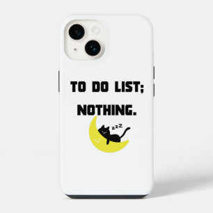 Funny 'TO DO LIST: NOTHING.' Quote iPhone  Case