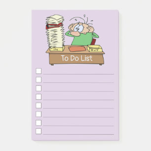 Funny To Do List With Checkboxes Post-it Notes