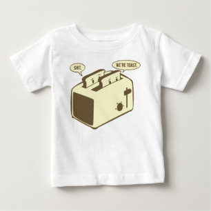 Funny Toast Cartoon - We're Toast Baby T-Shirt