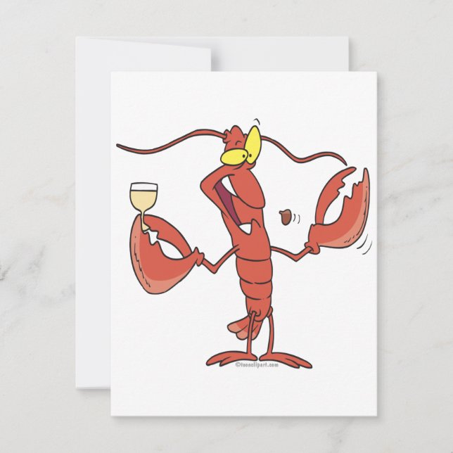 funny toasting lobster cartoon (Front)