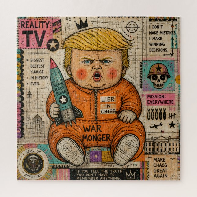 Funny Toddler President Collage Jigsaw Puzzle (Vertical)