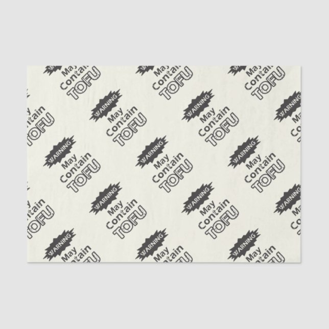 Funny Tofu themed Tissue Paper (Front)
