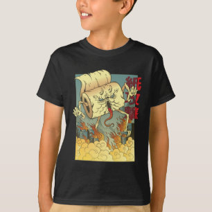 Funny Toilet Paper Monster Japanese Style T-Shirt
