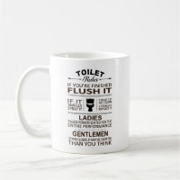 Funny Toilet Rules Bathroom Restoom Sarcasm