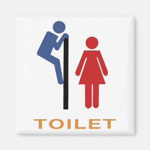 Funny Toilet Sign Magnet