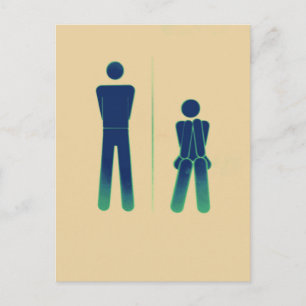 Funny Toilet sign Postcard