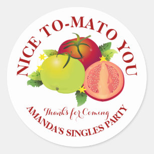 Funny Tomato Fruit Vegetable Classic Round Sticker