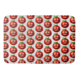 Funny Tomato Pattern - Cartoon Vegetable Art Bath Mat
