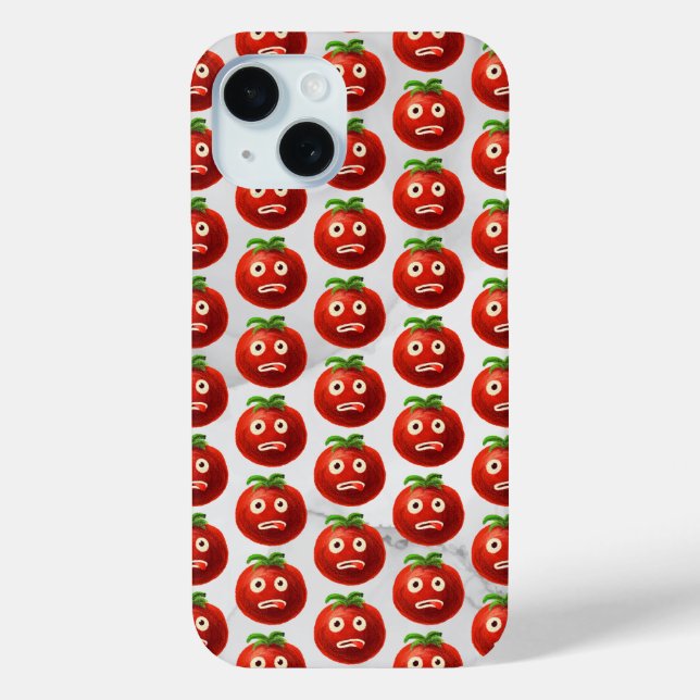 Funny Tomato Pattern - Cartoon Vegetable Art Case-Mate iPhone Case (Back)