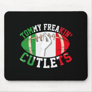 Funny Tommy Freakin' Cutlets New Jersey Italy Flag Mouse Mat