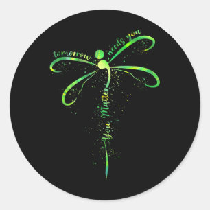 Funny Tomorrow Needs You Mental Health Awareness Y Classic Round Sticker