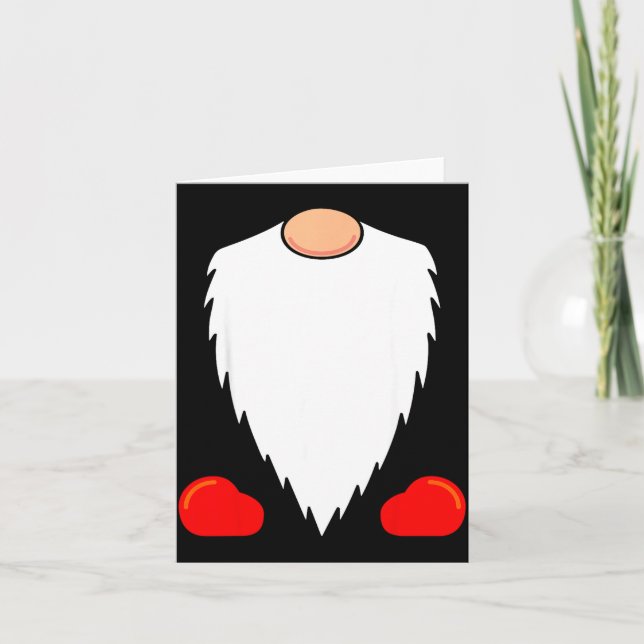 Funny Tomte Swedish Gnome Beard Christmas Yule Nis Card (Front)