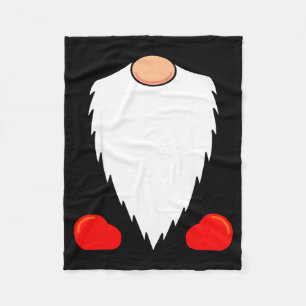 Funny Tomte Swedish Gnome Beard Christmas Yule Nis Fleece Blanket