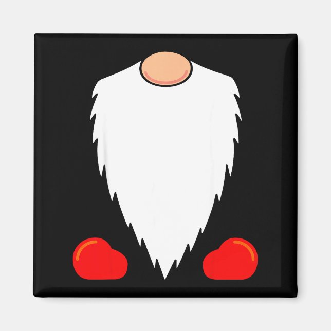 Funny Tomte Swedish Gnome Beard Christmas Yule Nis Magnet (Front)