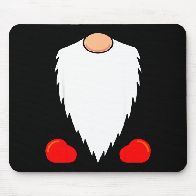 Funny Tomte Swedish Gnome Beard Christmas Yule Nis Mouse Mat (Front)