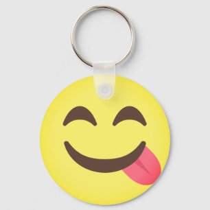 Funny Tongue Emoji Key Ring