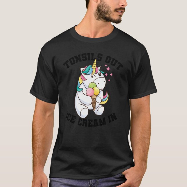 Funny Tonsil Surgery  For Tonsillectomy Unicorn Gi T-Shirt (Front)