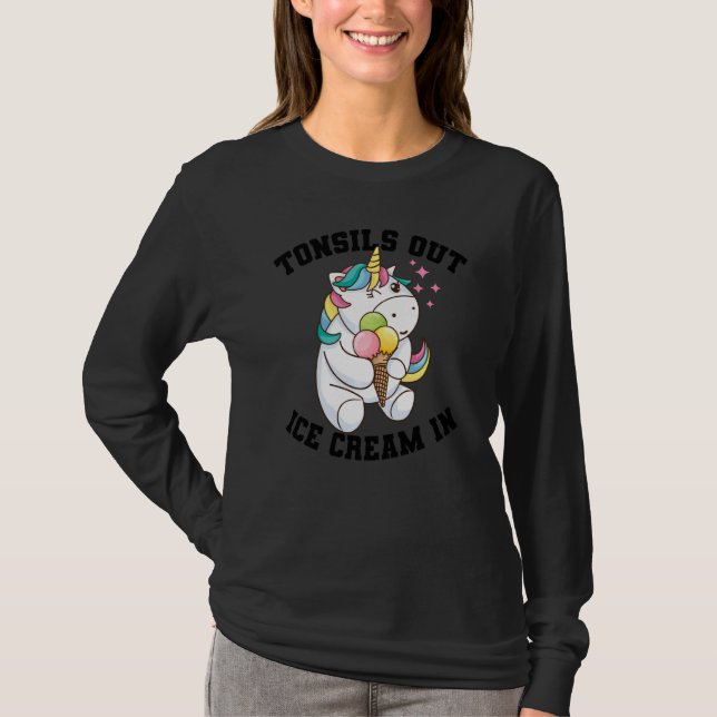 Funny Tonsil Surgery  For Tonsillectomy Unicorn Gi T-Shirt (Front)