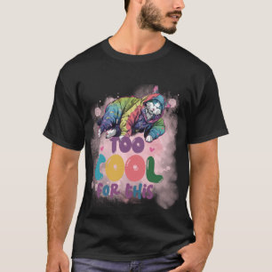 Funny "Too Cool For This" Chill Aesthetic Cat ✨🌈 T-Shirt