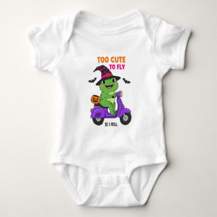 Funny Too Cute To Fly - Halloween Baby Bodysuit