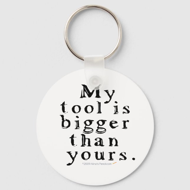 Funny Tool Lovers Big Tool Woodturning Woodworking Key Ring (Front)